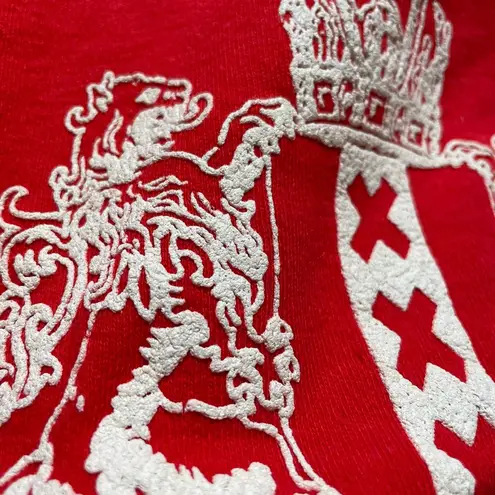 80s/90s vintage Amsterdam tee Tshirt snug fit fitted cherry red Holland Size XS