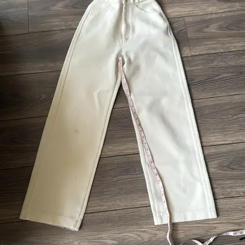Uniqlo  emits ivory high waisted stretchy oversized pants thumbnail 7
