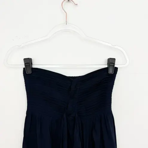 Lani Lau Solid Jazz Strapless Dress Navy