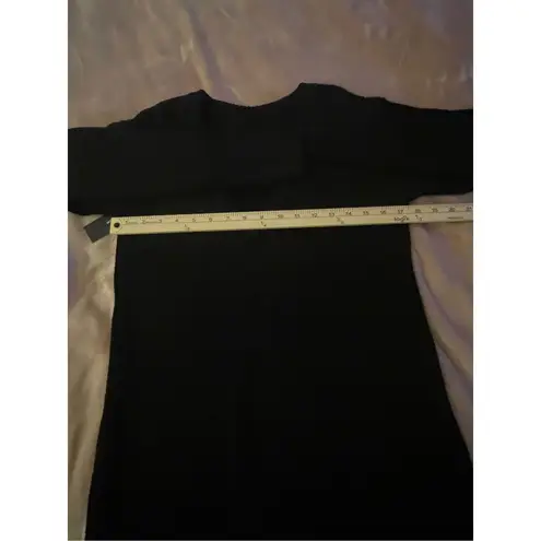 NWT Lulus Long Sleeve Knee Length Knit Sweater Dress Black Size XS