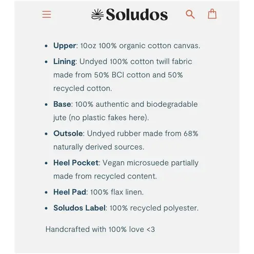 Soludos NWOB The Original Espadrille Sandals Cotton Jute Loafers Black sz. 6.5