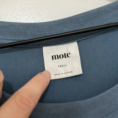 MOTE | Luna Peplum Blouse Blue