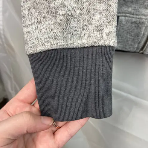 OTS women's gray Pittsburgh Steelers NFL embroidered knit mock neck jacket zip Size M