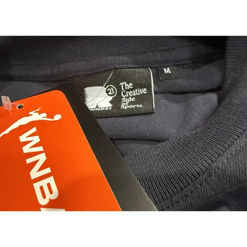 NWT WNBA X ROUND21 Indiana Fever Victory Thick Navy Tee Shirt Basketball Uni Med Blue