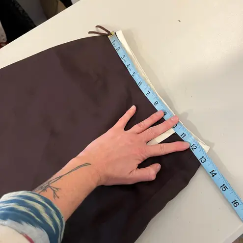 Oscar de la Renta Brown Silk White Wrap Skirt Linen Lined USA Skirt Size 4