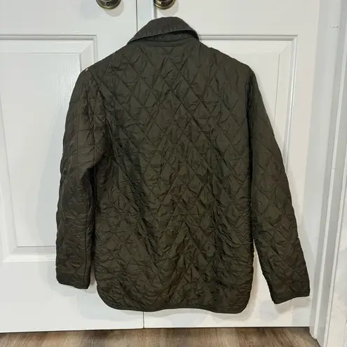 Barbour  Womens Flyweight Langdale Quilt Jacket Coat Olive Green Size 4