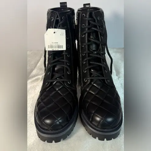 Sam & Libby  Black Quilted Lace-Up Boots