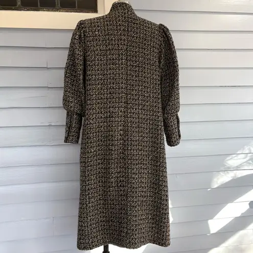 Vintage 80s Tweed Bishop Ballon Sleeve Coat Multiple Size M
