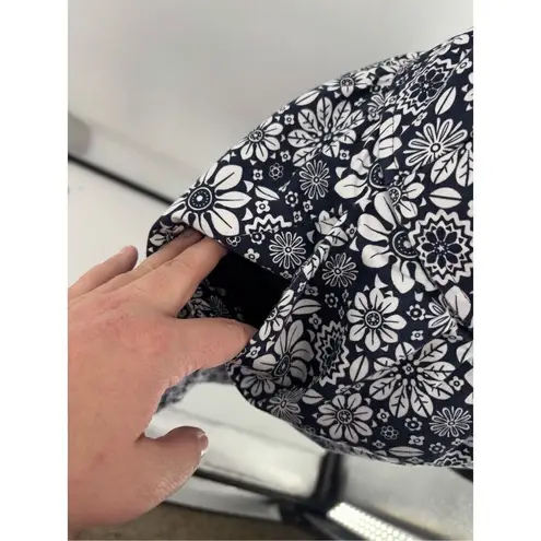 Brooks Brothers Navy Floral Summer Skirt Women’s Size 4P 98% Cotton