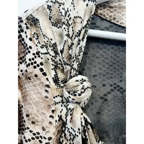 Altuzarra Dinah Snakeskin Print Midi Dress in Ivory