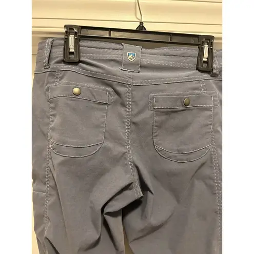 Kuhl  Womens  Dark Gray Straight Leg Outdoor Hiking Capri Pants Pockets Size 12