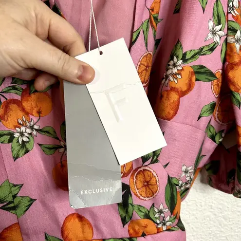 Finders Keepers Aranciata Wrap Dress Womens Size Large Pink Orange NWT NEW
