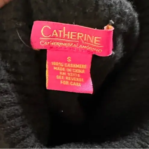 Catherine Malandrino Black Cashmere Turtleneck Sweater