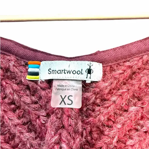 Smartwool Open Front Colorblock Wool Blend Cardigan Sweater XS