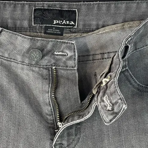 prAna SZ 6 Jeans Straight Leg Stretch Low-Rise Gray 5-Pockets Womens