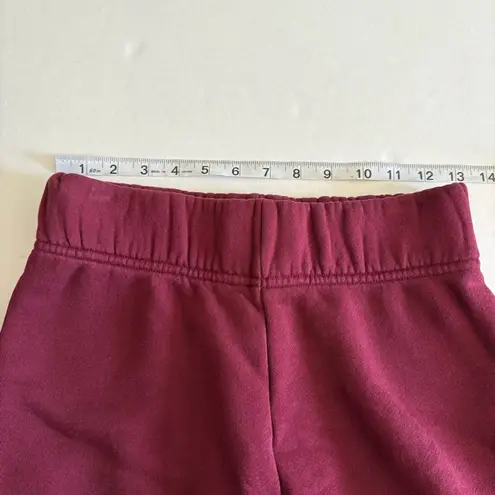 Women's Les Tien Bella Bell Bottom STRUCTURED FLEECE Sweatpants burgundy XS Red