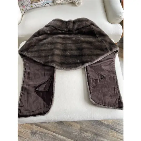 Princeton"s Mutation Vintage Brown Mink Fur Stole Cape Wrap Jacket Old Money Size M