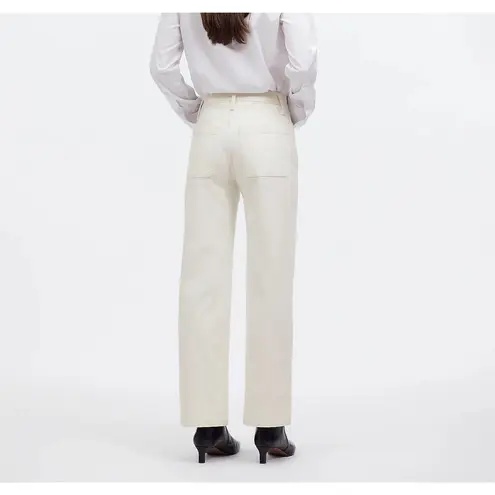 Madewell NWT  The Emmett Wide-Leg Jean: Patch Pocket Edition In White Size 24