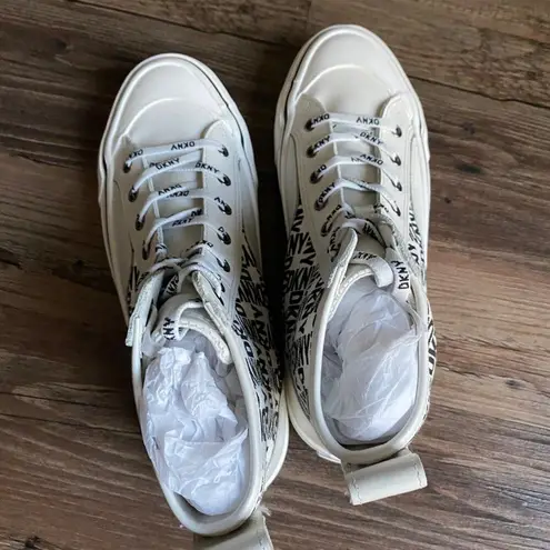DKNY  sz 7/ 8.5  shell toe high top‎ canvas sneakers NWT - Image 9