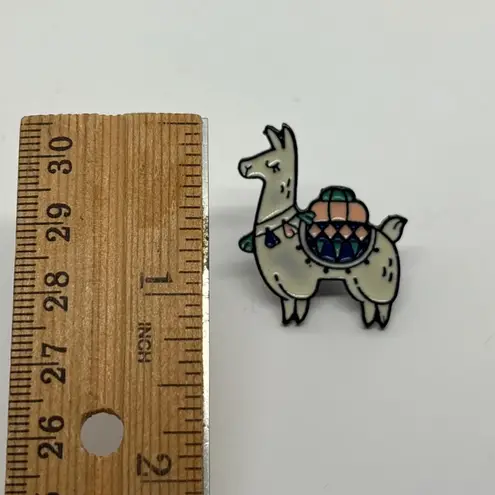 Llama Pin Enamel Animal Cute Southwest Style Brooch Lapel Backpack Kawaii Tan