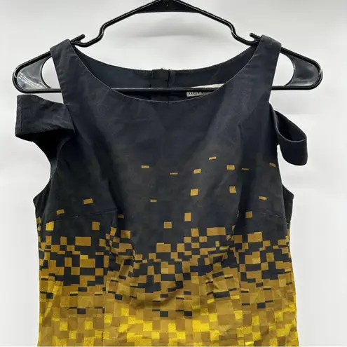 Karen Millen Black Ombre Colorful Block Print Sleeveless Mini Dress Size 4
