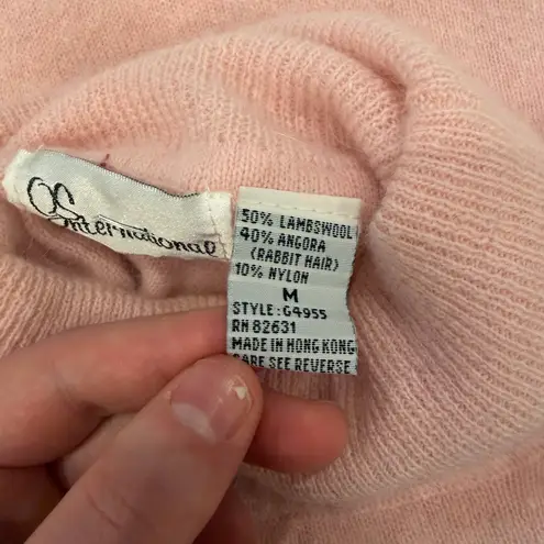 CS International Soft Pink Quiet Luxury Light Academia Coquette Angora Sweater M Size M - Image 6