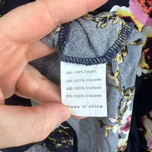 KorMei Women’s Medium Floral Maxi Dress Flowy Romper