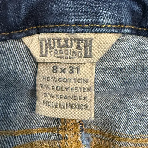 Duluth Blue Women's High Rise slit leg on bottom part of Jeans Size 8