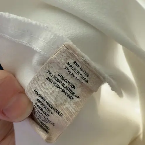 Soft Surroundings Women’s Petite Medium White Button Pants Pull On