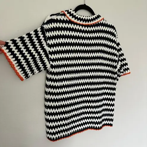 The Upside Voyage Crochet Sagra Shirt Size XXS NWT Blue