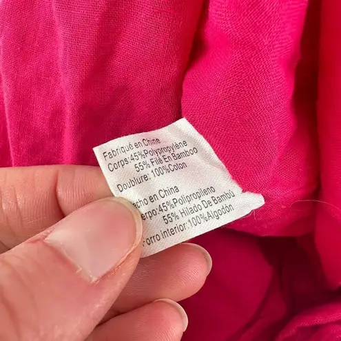 The Sak Women's Beaded Wrapped Handle knit Crochet Hobo Shoulder Bag Pink Small