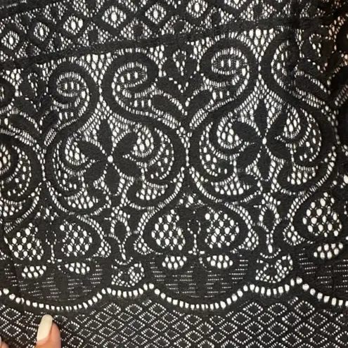 Eliza J Black Floral Lattice Sleeveless Formal Sheath Dress Women Sz 10