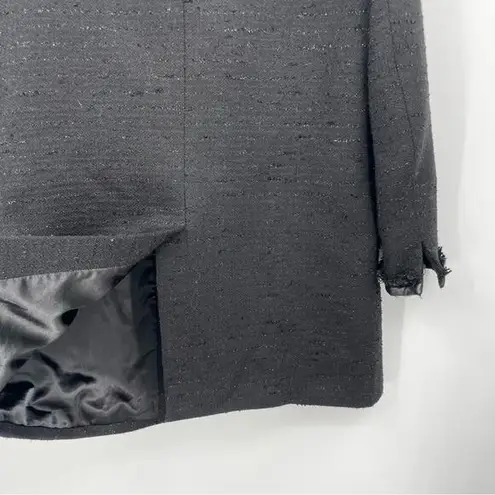 Berek Black Coat Metallic Thread Size Medium Fray Trim