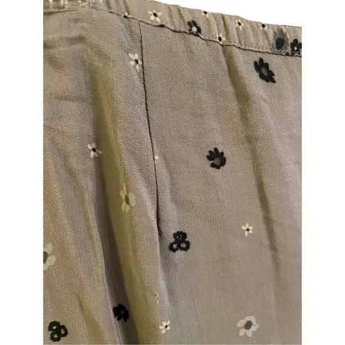 Jessica Holbrook Womens Maxi Skirt Floral Modest Light Gray Medium