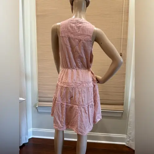 Showpo Pink Lace Ruffled Smocked Sundress Size 2