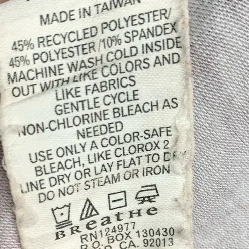 prAna Twist Front Faux Wrap Dress Ikat Print 3/4 Sleeve Stretch Size Large