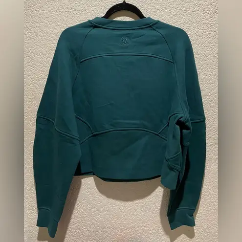 Lululemon NWT  Scuba Oversized Pullover Wordmark Storm Teal Sweatshirt Size M L thumbnail 7