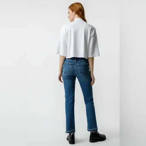 AMO Women's Bella Crop Jeans In Crush Size 28 NWT Blue