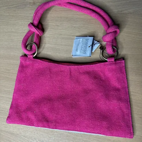 Pink Beaded Floral Handbag by America & Beyond