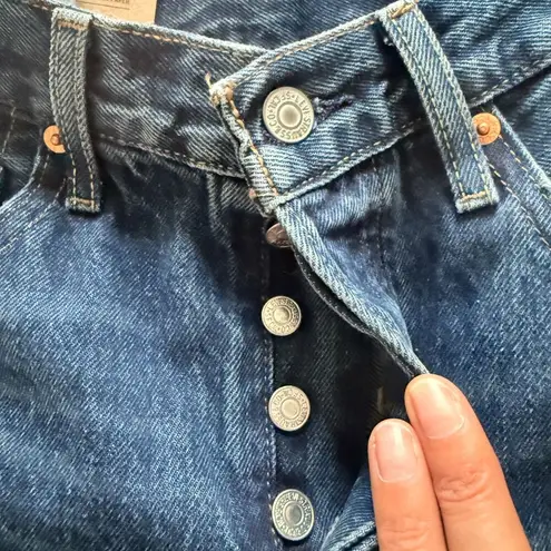 NWT Levi's 501 Original Straight Length Navy Button Fly Cotton Denim Jeans 27x30 Blue Size undefined