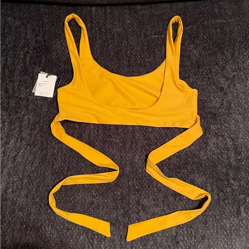 Jade swim Bond Bikini Top in Golden yellow