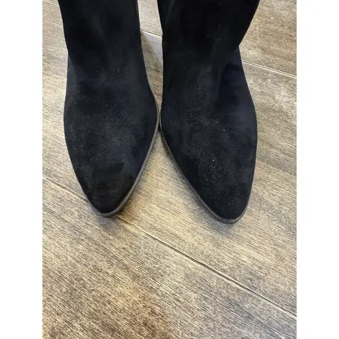 Blondo NEW Sidnee Genuine Suede Waterproof Cuffed Side Zip Ankle Booties Black