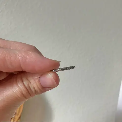 Studded Silver Minimal Band Ring Vintage Grunge Punk Classic Stacking Layering Jewelry