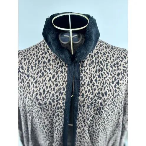 Paco Rabanne Vintage Woman’s Silk Cape Wrap With Faux Fur Trim Collar One Size Black Size undefined