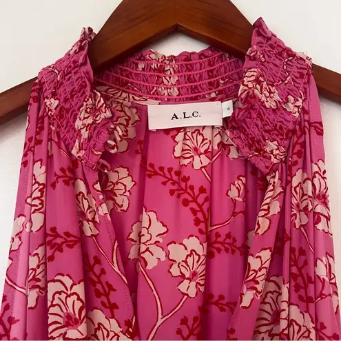 ALC Frank A.L.C. Cody Floral-Print Asymmetrical Halter Dress