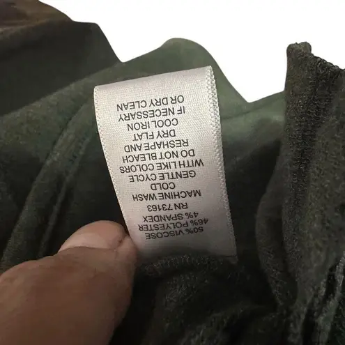 Cable & Gauge Womens Sz S Dark Green Cowl Neck Knit Long Sleeve Sweater Soft