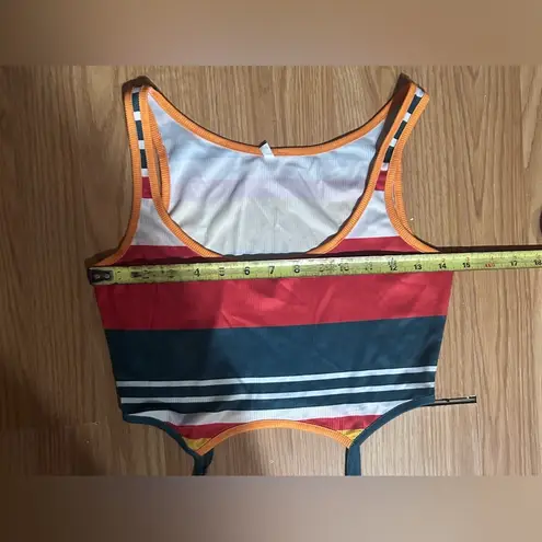 Women's Medium Summer Bodycon Striped 2 pc Jumpsuit/romper Ribbed Knit Size undefined