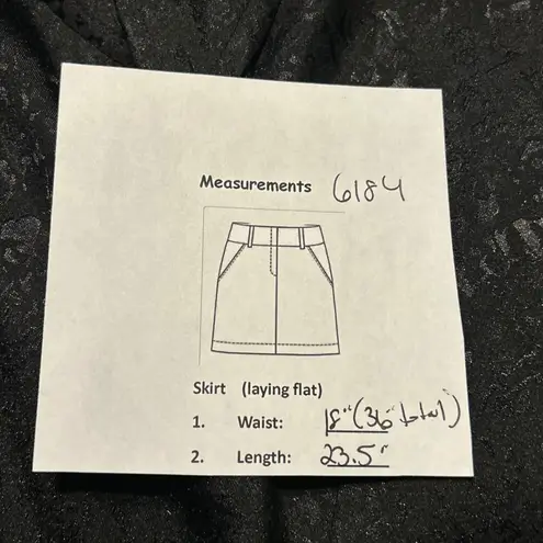 Status by Chenault Black Textured Tie Waist Midi Skirt Women's XL