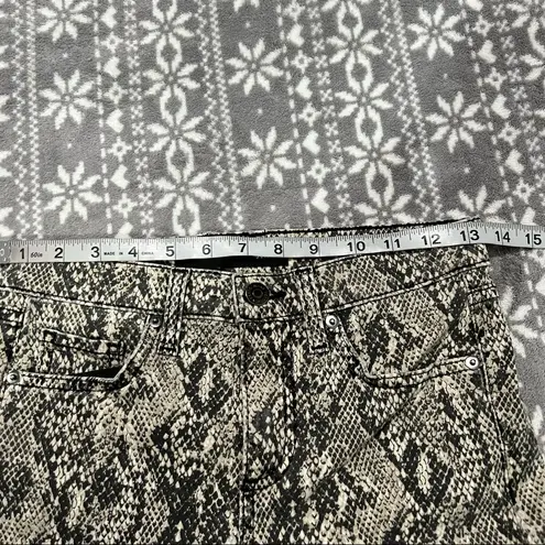 Veronica Beard Carolyn Snakeskin Print High Rise Baby Boot Jeans In Tan Nude 24