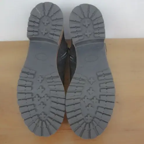 Spanish Made Suede Side ZIp Harness Style Ankle Boots Size EU 40 Black